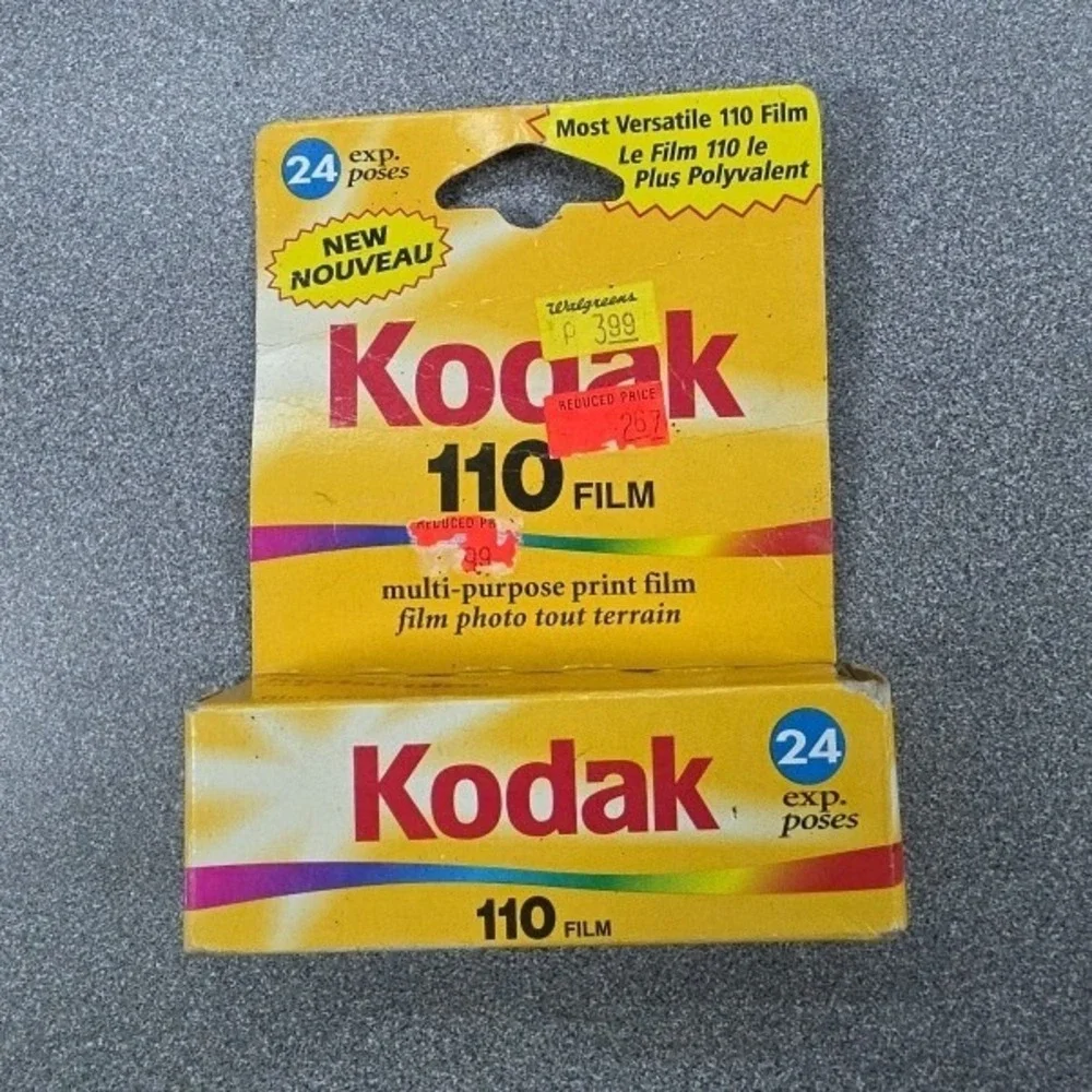 Kodak 110 Film 24 Exp OS Yellow NIB Expired 2004 Multi-Purpose Print Film